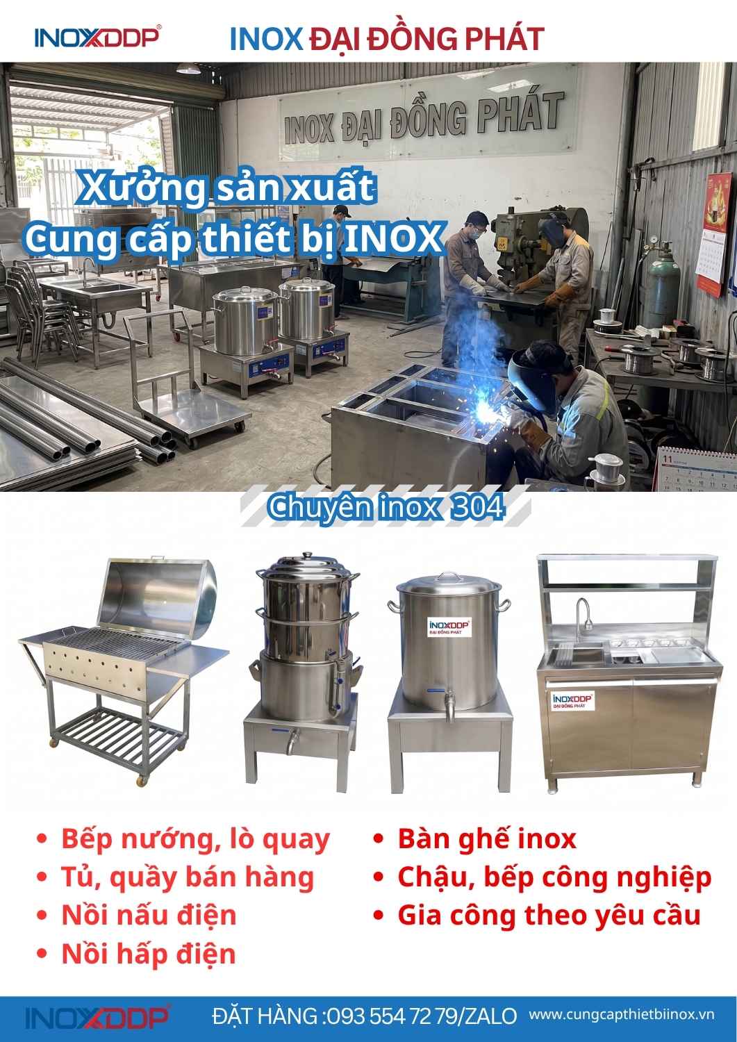 KHO THIẾT BỊ BẾP INOX ĐẠI ĐỒNG PHÁT