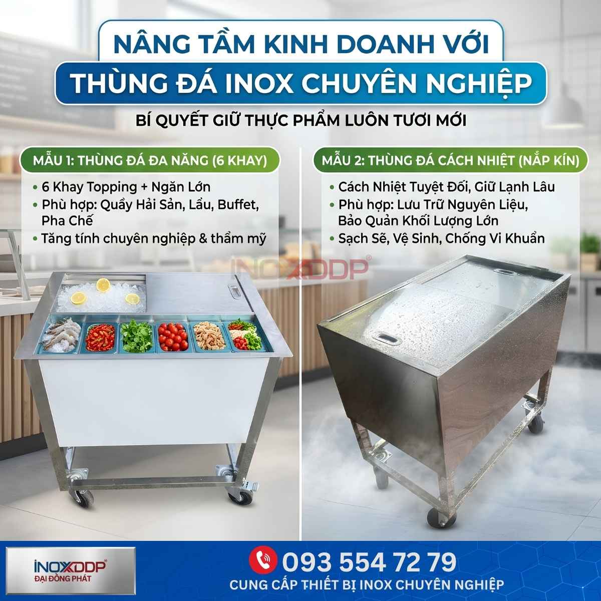 Lợi ích thùng đá inox