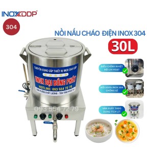 Nồi Điện Nấu Cháo 30 Lít Công Nghiệp, Inox 304 Cao Cấp 