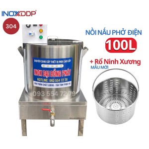 Nồi Nấu Phở 100 Lít Bằng Điện, Inox 304 Cao Cấp